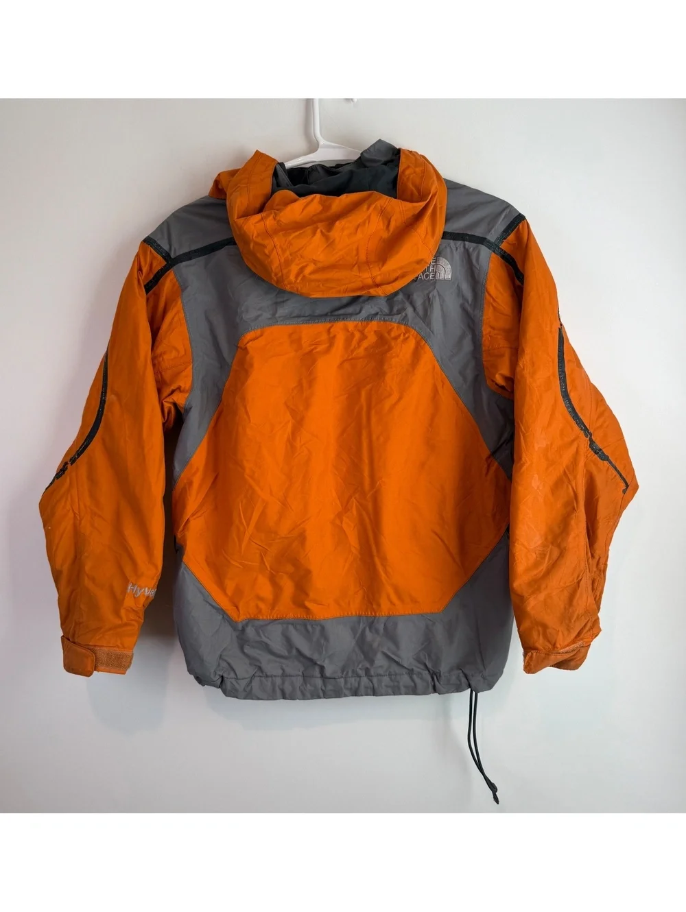 The North Face Orange and Gray Hooded Outdoor Jacket Boys Medium